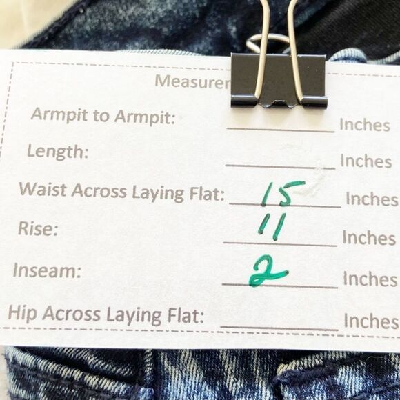 Forever 21 Blue Acid Wash Jean Shorts | Size 23 | Like New - Picture 7 of 7